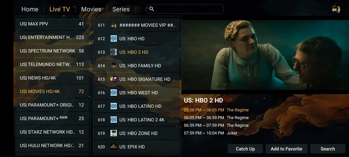 VOISIPTV Interface Screen Preview 1