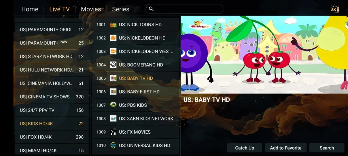 VOISIPTV Interface Screen Preview 3