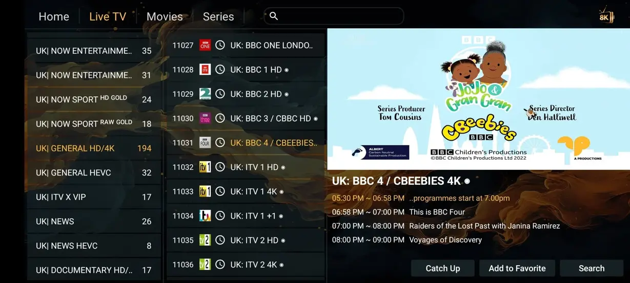 VOISIPTV Interface Screen Preview 6