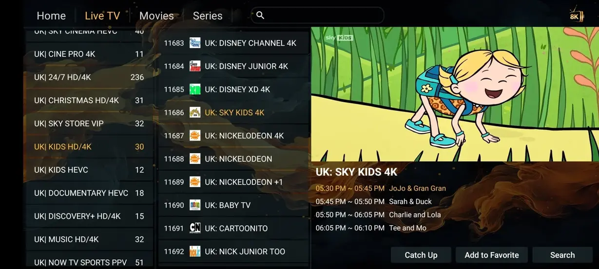 VOISIPTV Interface Screen Preview 8