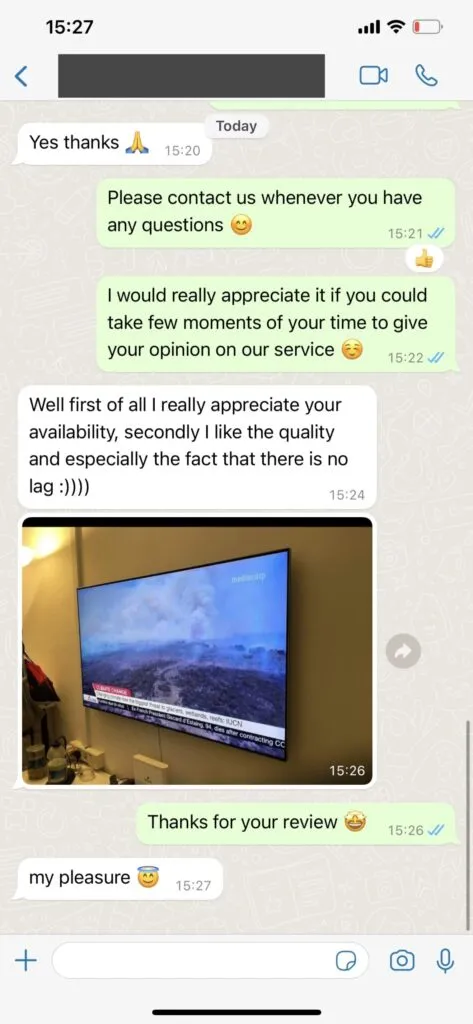 VOISIPTV WhatsApp Customer Support Chat Proof 2